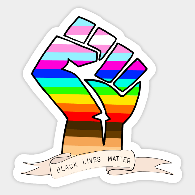 Black Lives Matter Sticker Sticker by HeavenlyTrashy